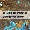 最近这10期的家彩网3d开机号数据分析