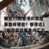 最近15期香港彩票结果都有哪些？香港近15期开奖结果查询汇总