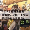 2024年香港生肖表看看吧，了解一下今年的运势和生肖特点！