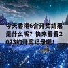 今天香港6合开奖结果是什么呢？快来看看2023的开奖记录吧！