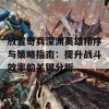 放置奇兵深渊英雄排序与策略指南：提升战斗效率的关键分析