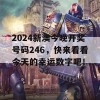 2024新澳今晚开奖号码246，快来看看今天的幸运数字吧！