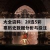 澳门王中王王中王免费大全资料：20选5彩票历史数据分析与投注策略指南