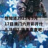 想知道2023年9月17日澳门六开彩开什么马吗？快来查查吧！