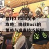 崩坏3 Raid关卡攻略：挑战Boss的策略与准备技巧解析