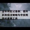 全年开奖记录表：提升彩民投注策略与中奖概率的重要工具