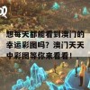 想每天都能看到澳门的幸运彩图吗？澳门天天中彩图等你来看看！