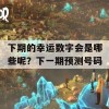 下期的幸运数字会是哪些呢？下一期预测号码