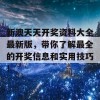 新澳天天开奖资料大全最新版，带你了解最全的开奖信息和实用技巧！