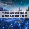 手游龙之谷剑圣加点详解与战斗策略优化指南