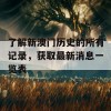 了解新澳门历史的所有记录，获取最新消息一览表