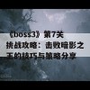 《boss3》第7关挑战攻略：击败暗影之王的技巧与策略分享