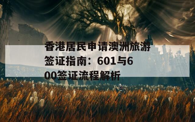 香港居民申请澳洲旅游签证指南：601与600签证流程解析