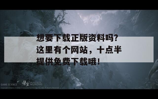 想要下载正版资料吗？这里有个网站，十点半提供免费下载哦！