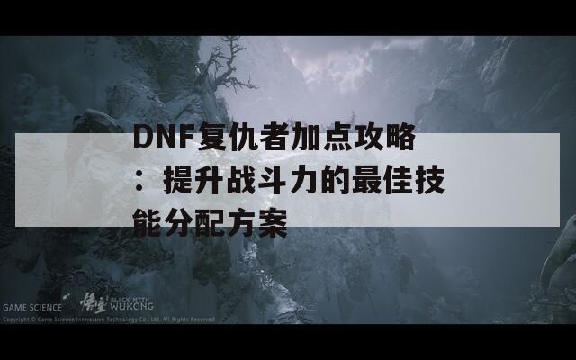 DNF复仇者加点攻略：提升战斗力的最佳技能分配方案