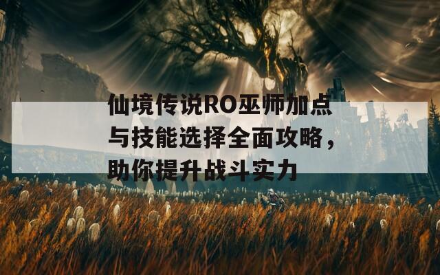 仙境传说RO巫师加点与技能选择全面攻略，助你提升战斗实力