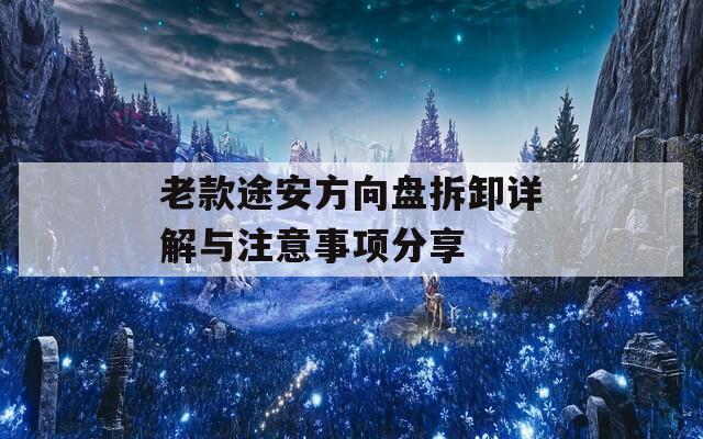 老款途安方向盘拆卸详解与注意事项分享