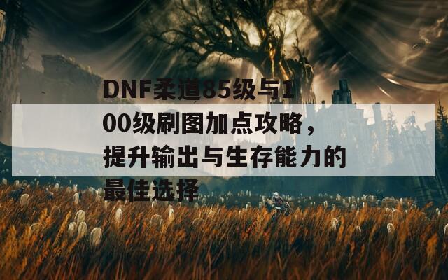 DNF柔道85级与100级刷图加点攻略，提升输出与生存能力的最佳选择