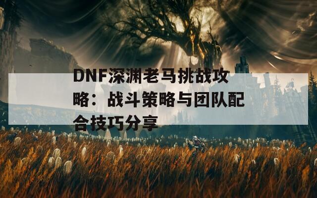 DNF深渊老马挑战攻略：战斗策略与团队配合技巧分享