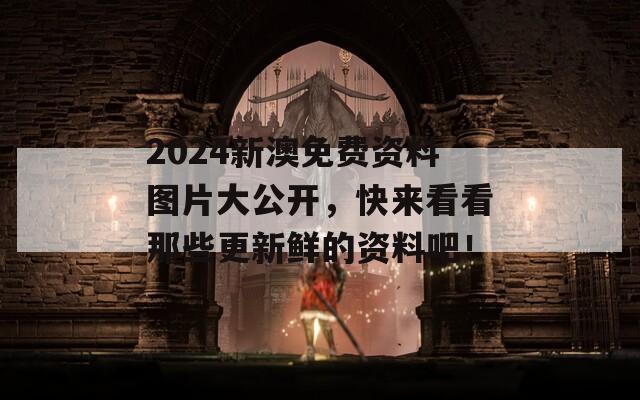 2024新澳免费资料图片大公开，快来看看那些更新鲜的资料吧！