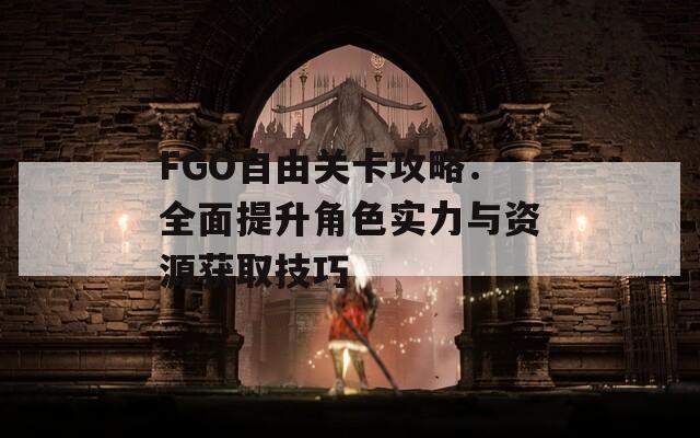 FGO自由关卡攻略：全面提升角色实力与资源获取技巧