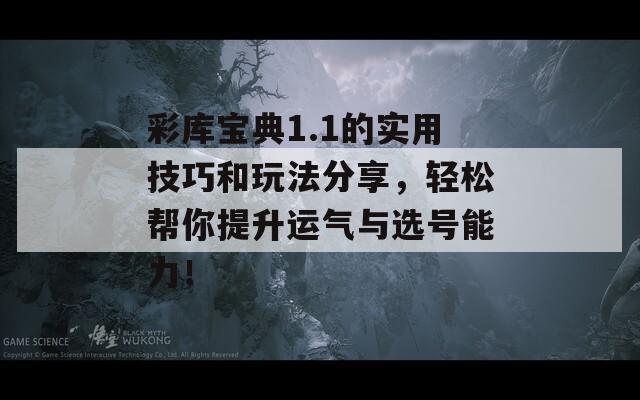 彩库宝典1.1的实用技巧和玩法分享，轻松帮你提升运气与选号能力！