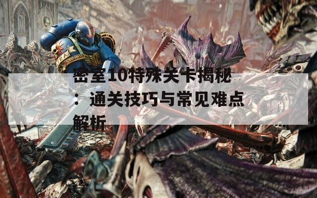 密室10特殊关卡揭秘：通关技巧与常见难点解析