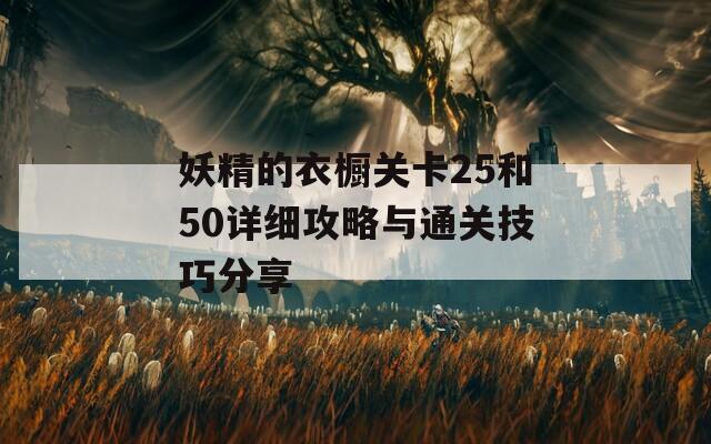 妖精的衣橱关卡25和50详细攻略与通关技巧分享