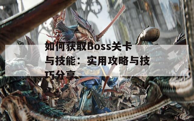 如何获取Boss关卡与技能：实用攻略与技巧分享