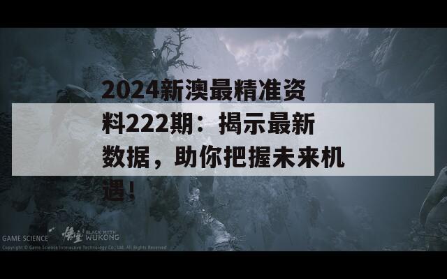 2024新澳最精准资料222期：揭示最新数据，助你把握未来机遇！