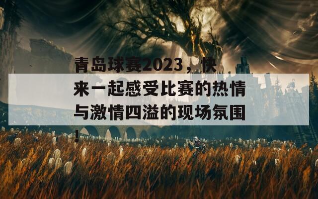 青岛球赛2023，快来一起感受比赛的热情与激情四溢的现场氛围！