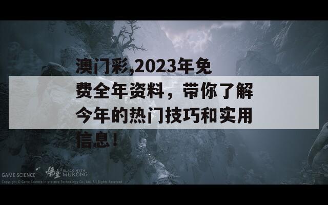 澳门彩,2023年免费全年资料，带你了解今年的热门技巧和实用信息！